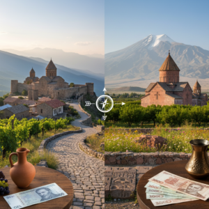 Gruzja czy Armenia? Sprawdź, ile kosztuje podróż i kursy walut!